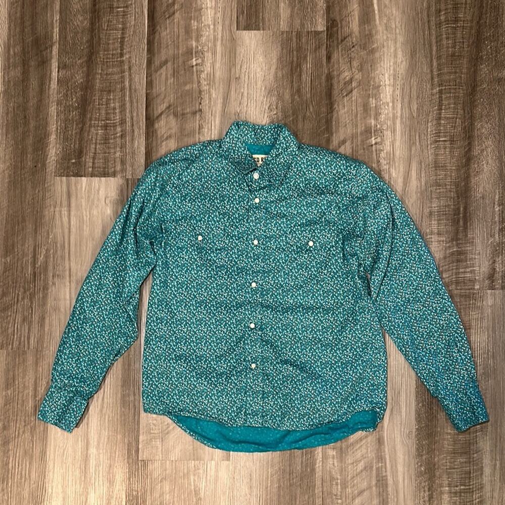 Red River Outfitters Western Floral Long Sleeve Pearl Snap - XL